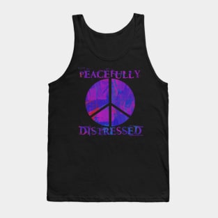 Peacefully Distressed v5 Purple Pink Tank Top